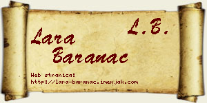 Lara Baranac vizit kartica